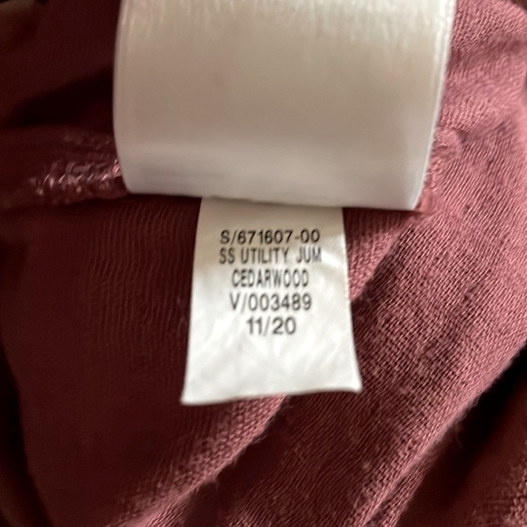 OLD NAVY twill utility jumpsuit collar short sleeve cedarwood women’s small - Picture 9 of 9